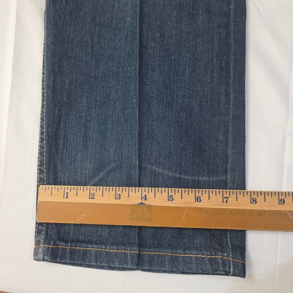 Levi 502 Jeans Mens 36X31 Blue Denim Regular Taper Straight 5 Pocket
 Zipper Fly - Picture 11 of 12